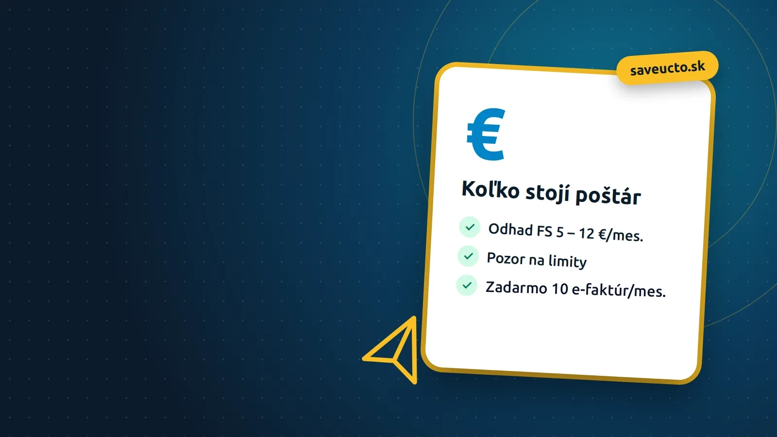 Koľko stojí digitálny poštár: odhad finančnej správy a 10 e-faktúr mesačne zadarmo