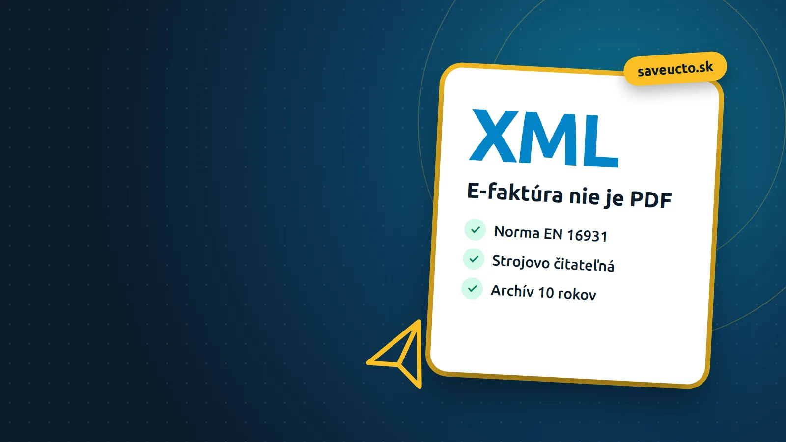 Elektronická faktúra ako daňový doklad je XML podľa normy EN 16931
